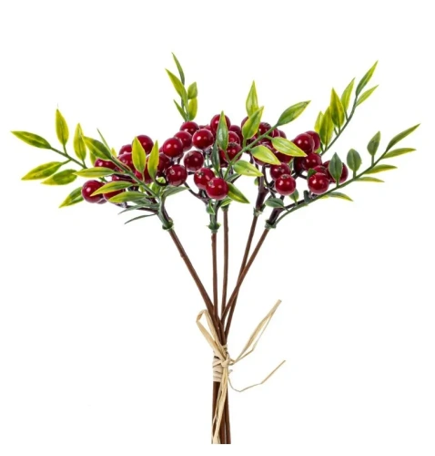 Ветка искусственная букет ягодный 4шт 18*18*32см 799816